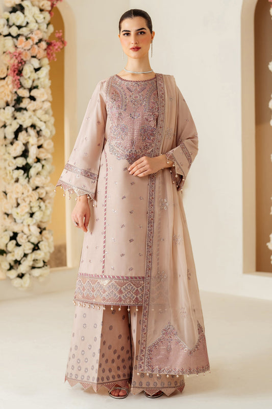 Luxe Raw Silk By Alizeh Embroidered Organza Unstitched 3pcs