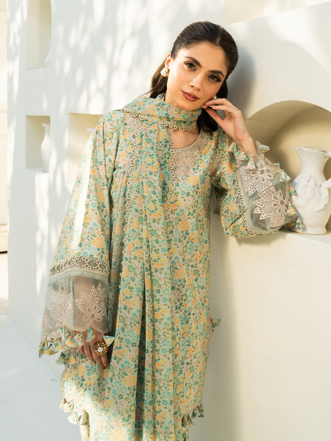 F&F Prints By Faiza Faisal Digital Printed Unstitched Lawn 3pcs