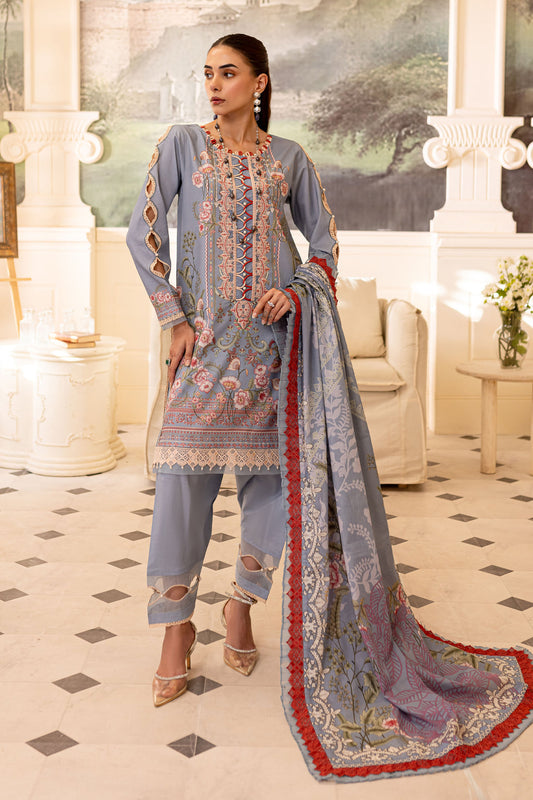 Jade Urbane Embroidered Lawn 3pcs