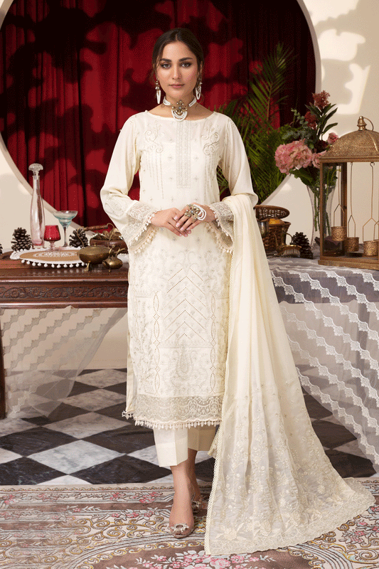 Manizay Albeli  Embroidered Swiss Voil Unstitched 3pcs - Jotey