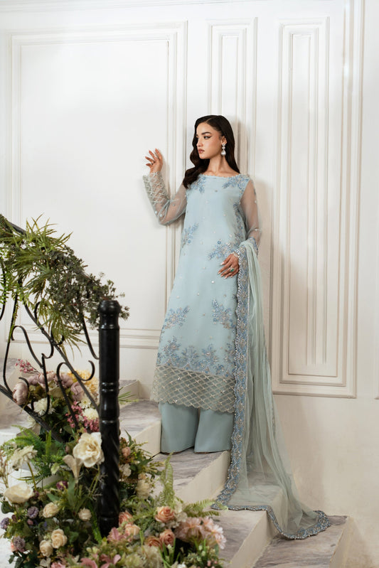 AZZAL MISHRI Luxury  Festive Embroidered Unstitched 3pcs