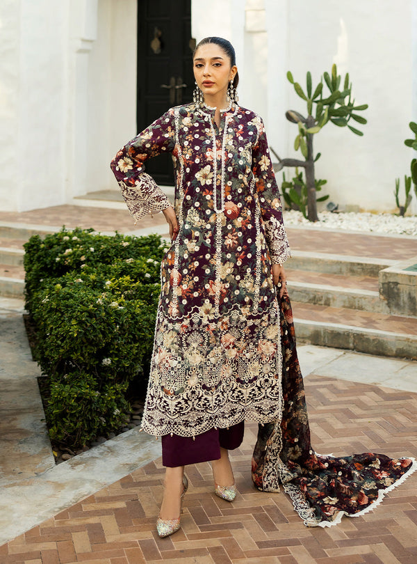 Zainab Chottani Chikankari'25 Unstitched Lawn 3pcs