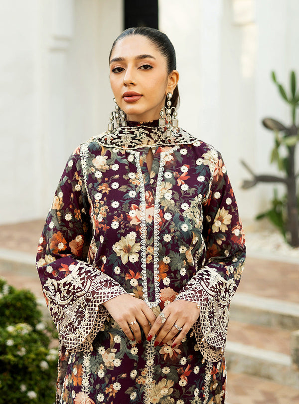 Zainab Chottani Chikankari'25 Unstitched Lawn 3pcs