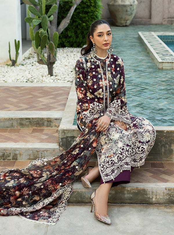 Zainab Chottani Chikankari'25 Unstitched Lawn 3pcs