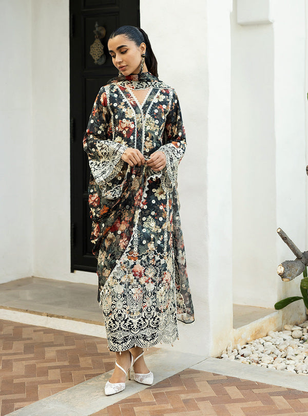 Zainab Chottani Chikankari'25 Unstitched Lawn 3pcs