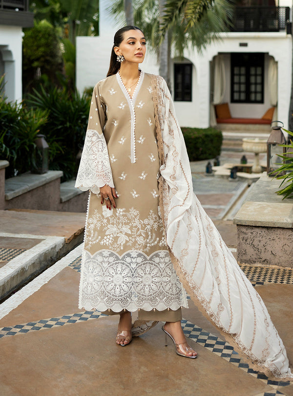 Zainab Chottani Chikankari'25 Unstitched Lawn 3pcs