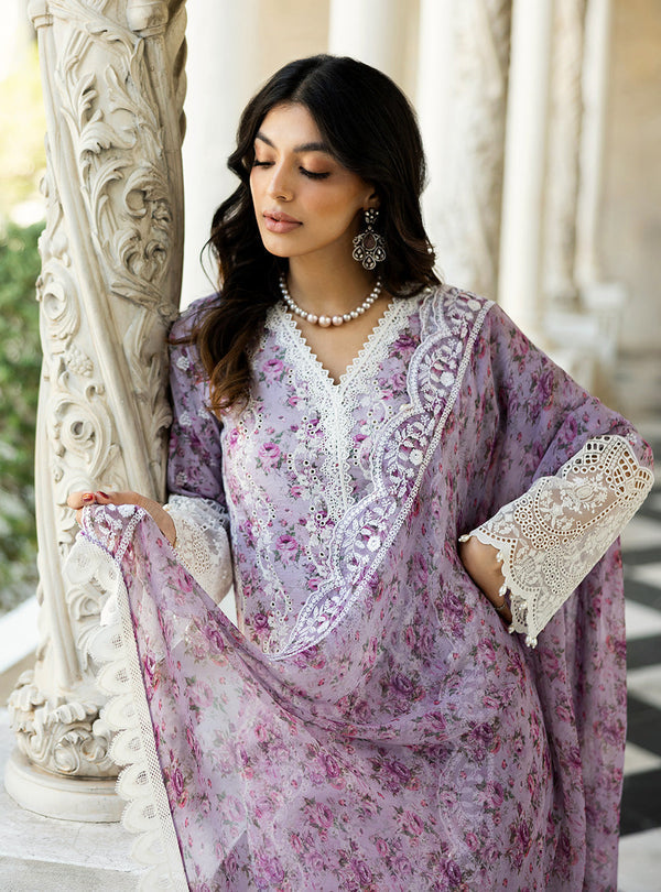 Zainab Chottani Chikankari'25 Unstitched Lawn 3pcs