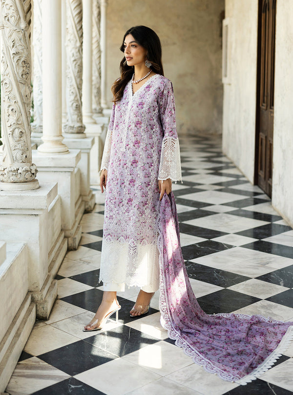 Zainab Chottani Chikankari'25 Unstitched Lawn 3pcs