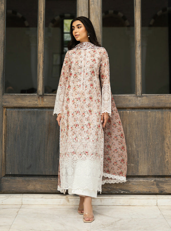 Zainab Chottani Chikankari'25 Unstitched Lawn 3pcs