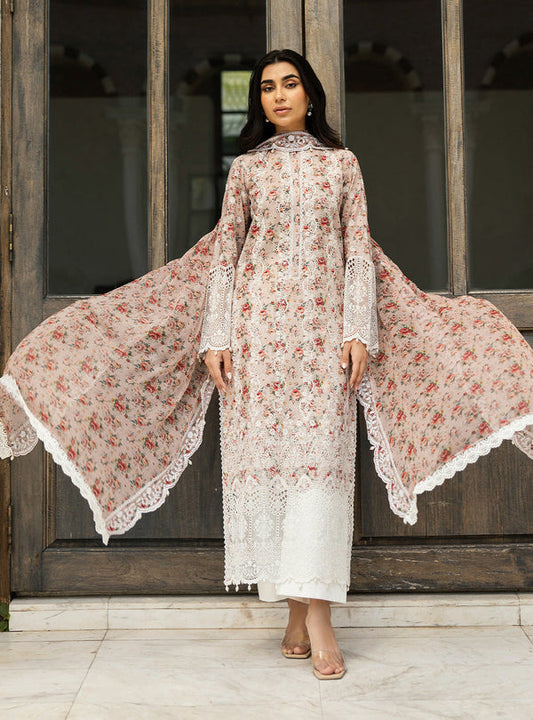 Zainab Chottani Chikankari'25 Unstitched Lawn 3pcs