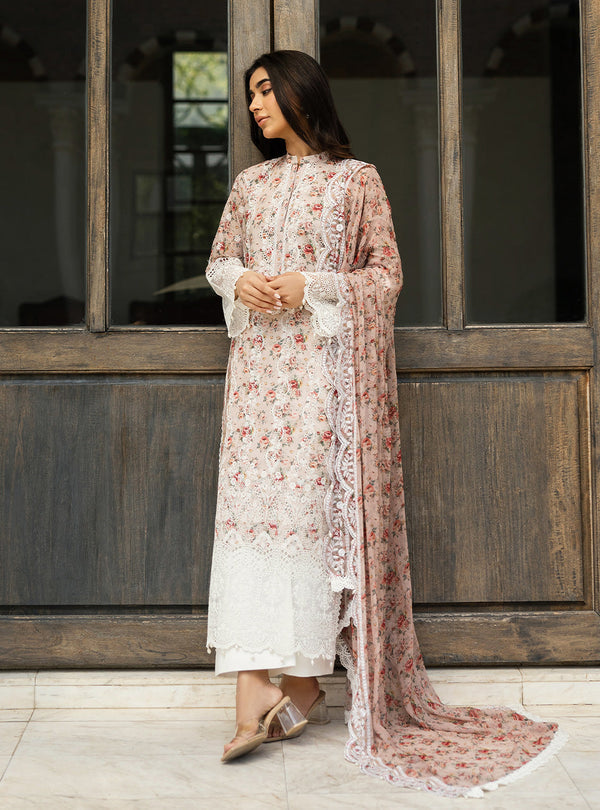 Zainab Chottani Chikankari'25 Unstitched Lawn 3pcs