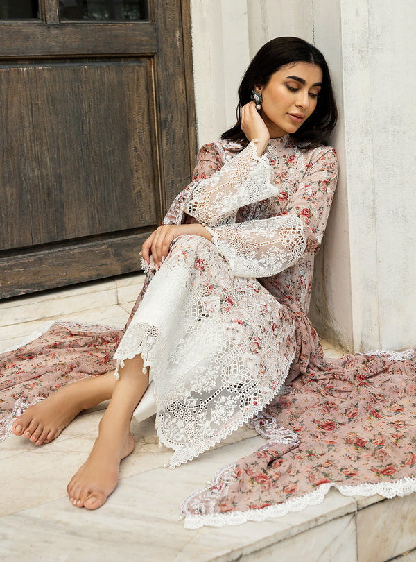 Zainab Chottani Chikankari'25 Unstitched Lawn 3pcs