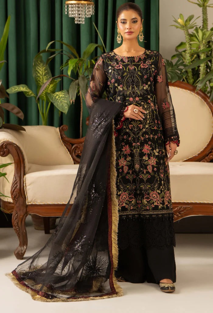 HOC By Humdum Vol-01 Luxury Embroidered Organza Unstitched 3pcs