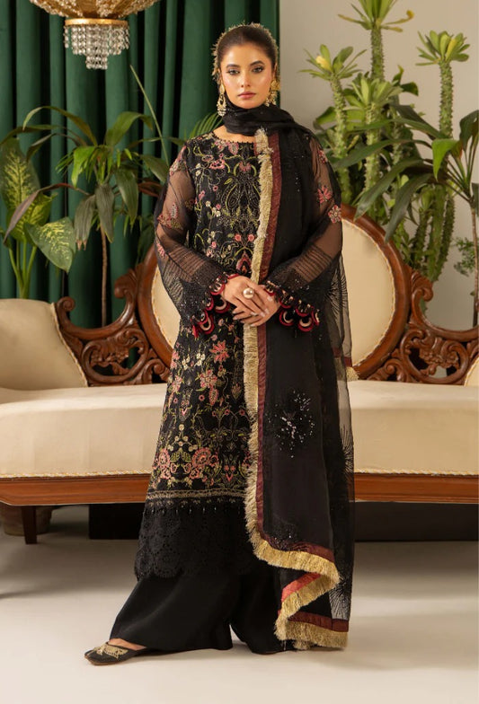 HOC By Humdum Vol-01 Luxury Embroidered Organza Unstitched 3pcs