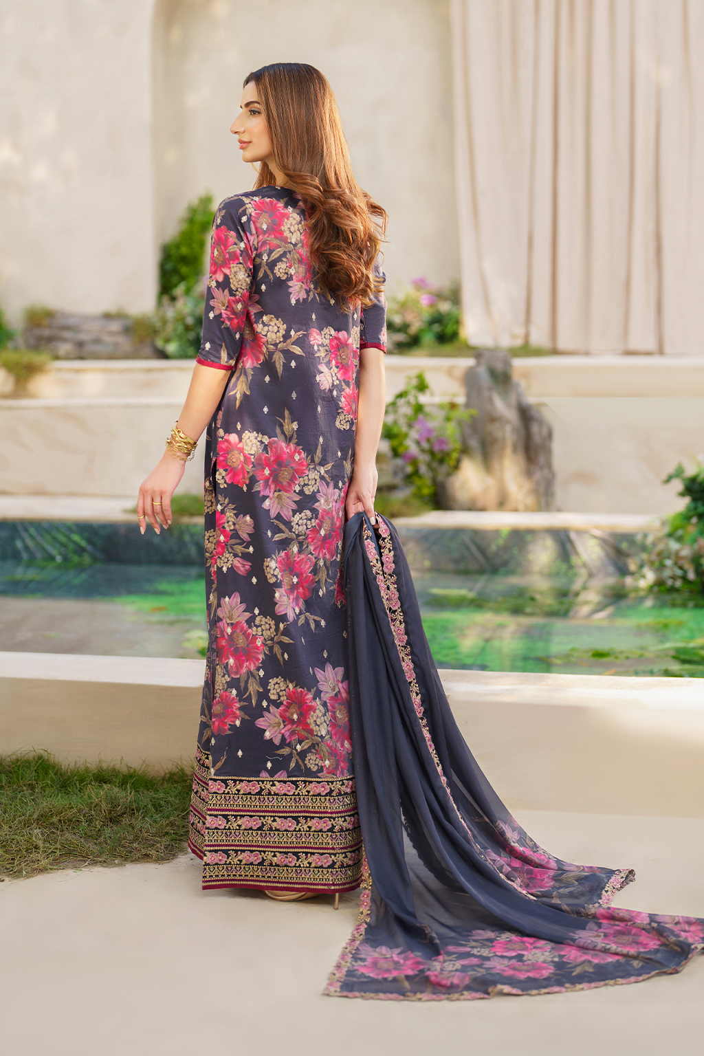 Iznik Festive Lawn Embroidered Unstitched 3pcs - Jotey