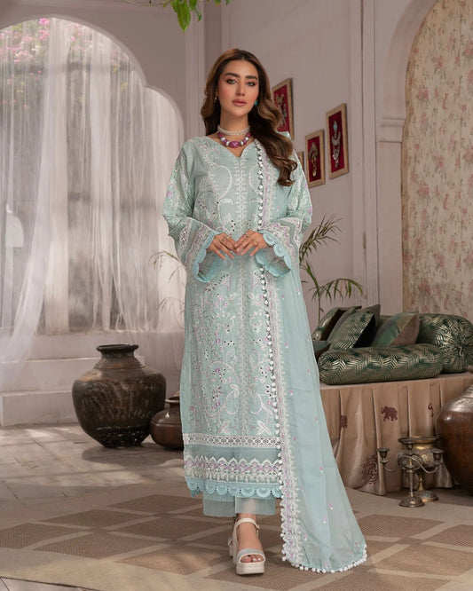 Manizay Gul Maina Embroidered Lawn 3pcs