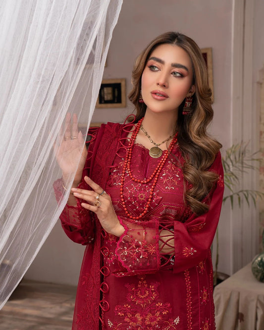 Manizay Gul Maina Embroidered Lawn 3pcs