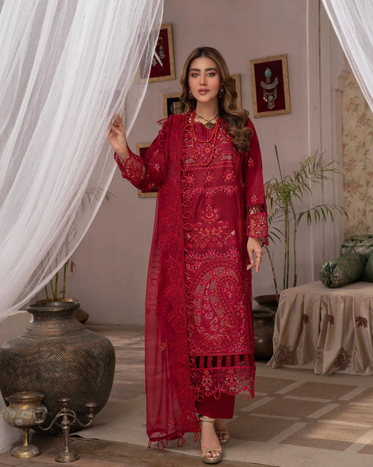 Manizay Gul Maina Embroidered Lawn 3pcs