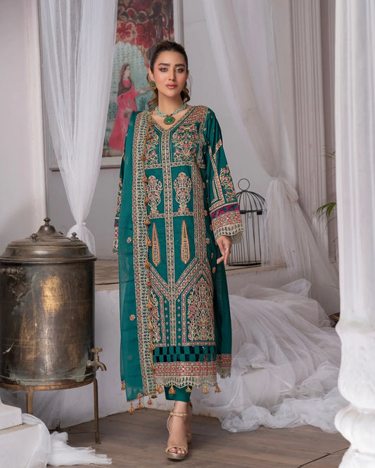 Manizay Gul Maina Embroidered Lawn 3pcs