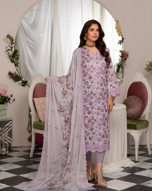 Manizay Super Anmol Embroidered Lawn 3pcs