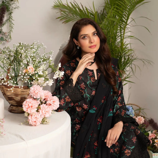 Manizay Super Anmol Embroidered Lawn 3pcs