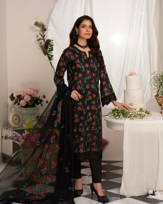 Manizay Super Anmol Embroidered Lawn 3pcs