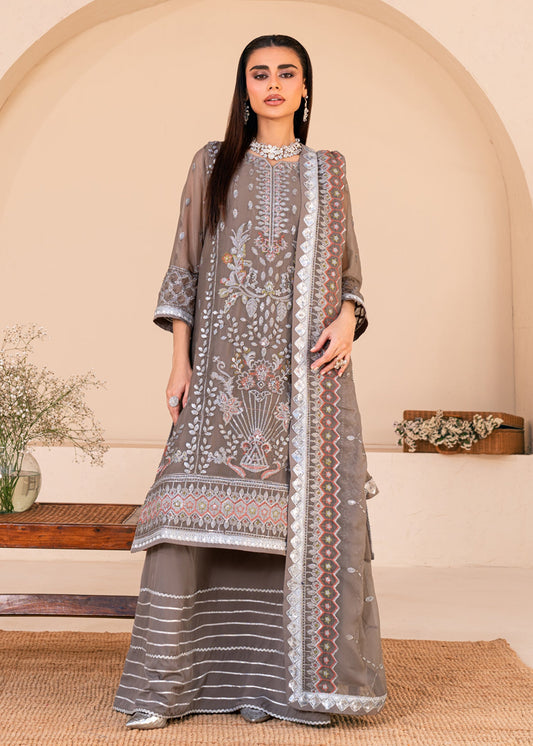 Lallaria By Noorma Kaamal Embroidered Chiffon Unstitched 3pcs