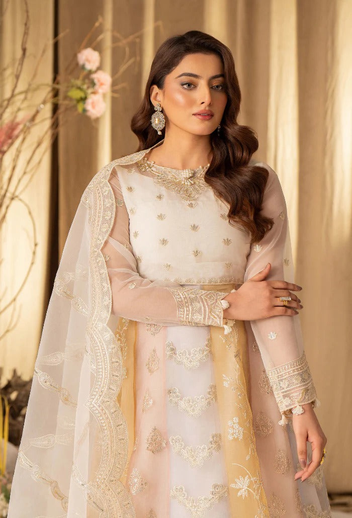 HOC By Humdum Luxury Embroidered Organza Unstitched 3pcs