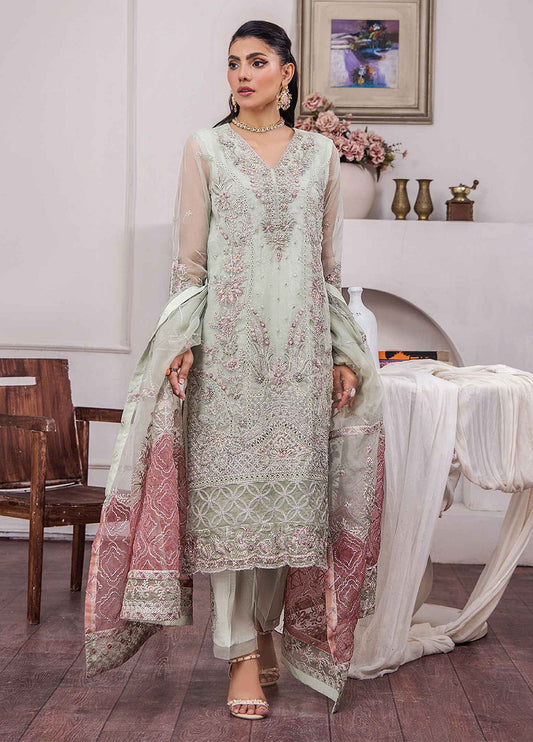 ZA Clothes Gulshan Embroidered Organza Ready to wear 3pcs