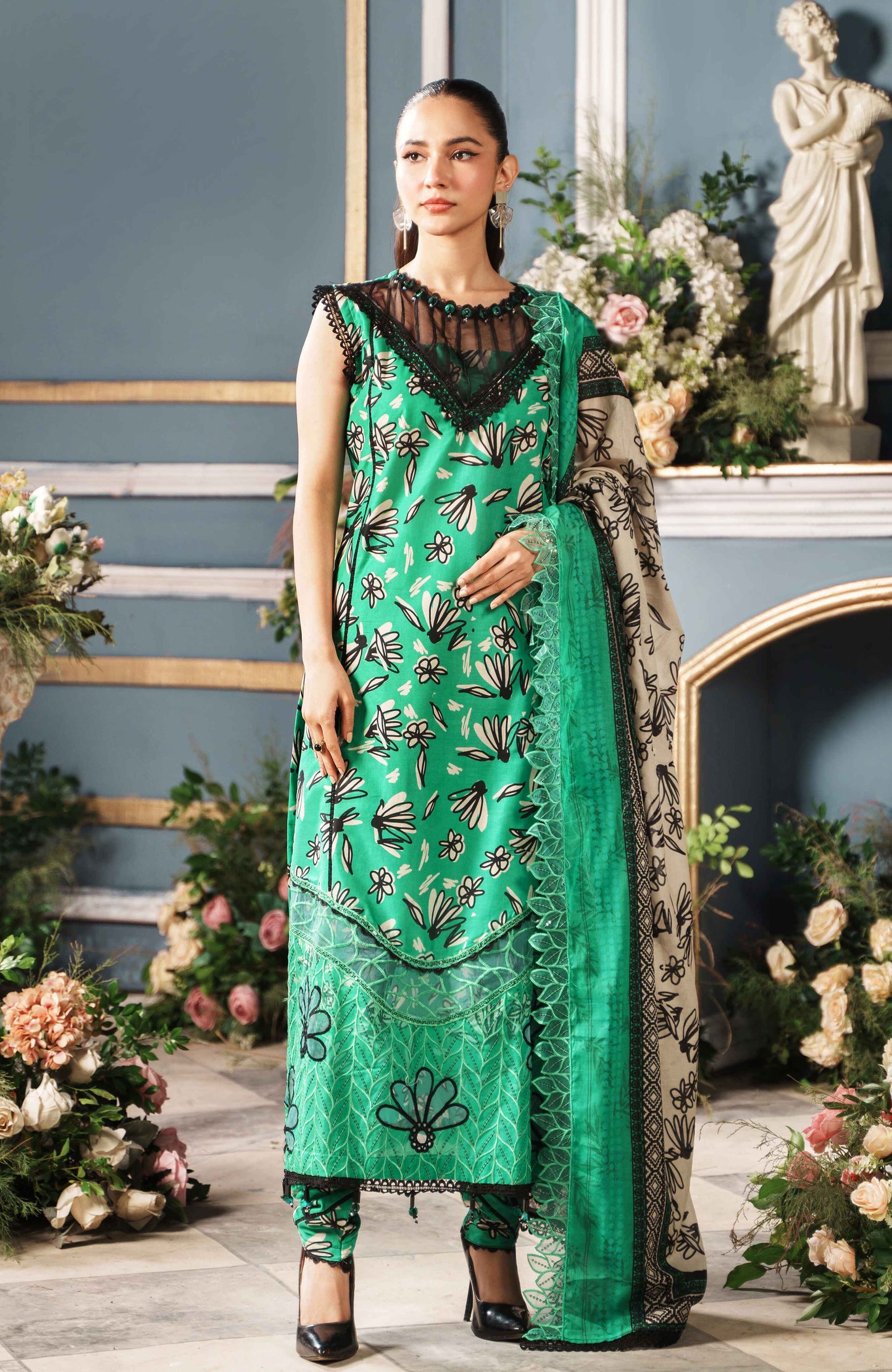 Printkari By Alzohaib Cutwork Embroidered Unstitched 3pcs