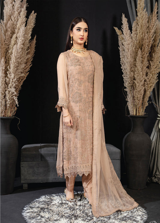 Khoobsurat Libas By Anaya Hoor Signature Chiffon Unstitched 3pcs