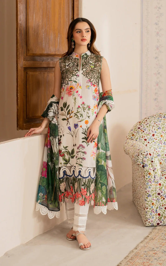 Meraki By Asifa And Nabeel Vol-01 Embroidered Lawn Unstitched 3pcs