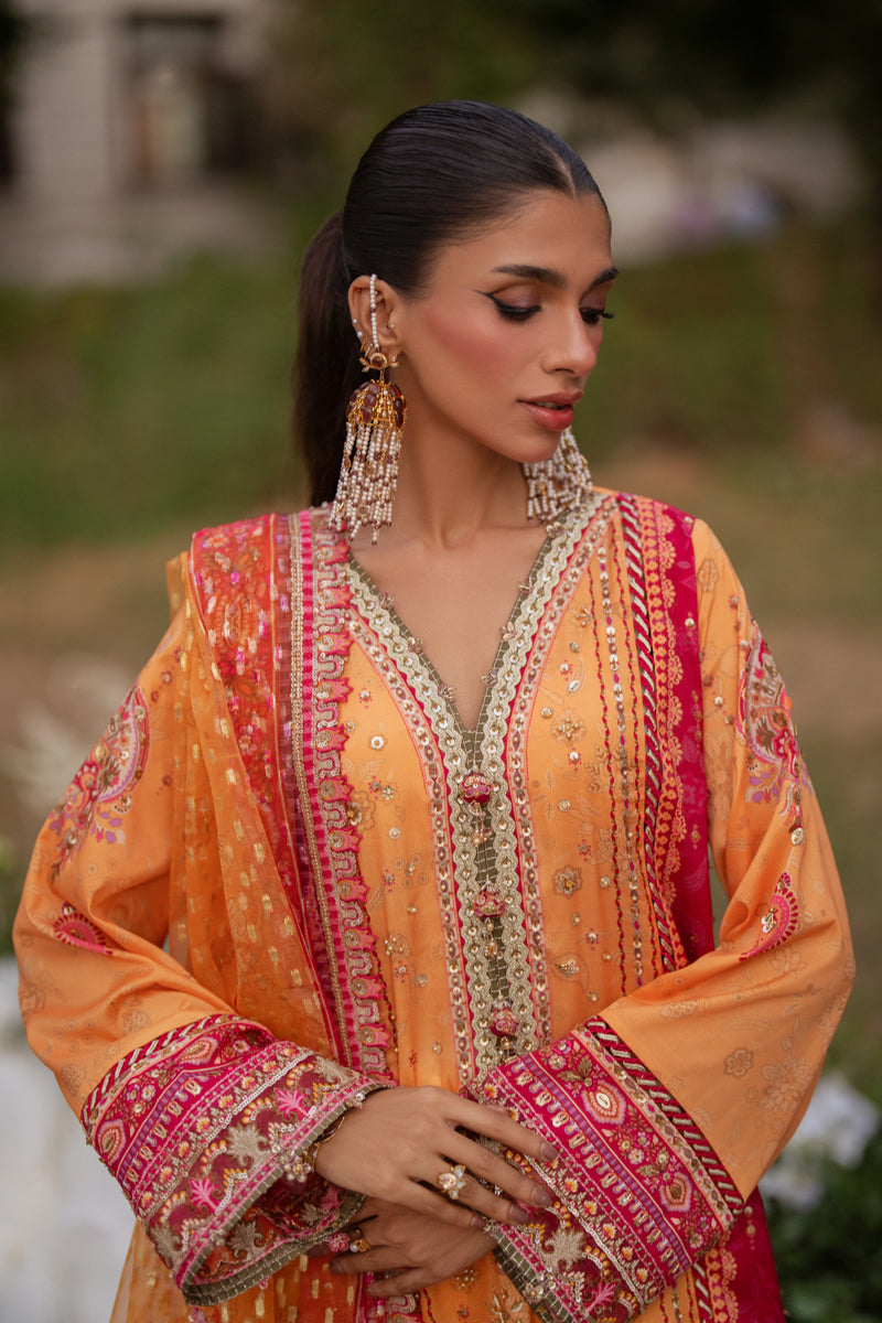 Luxe Silk By Qalamkar Embroidered Unstitched 3pcs