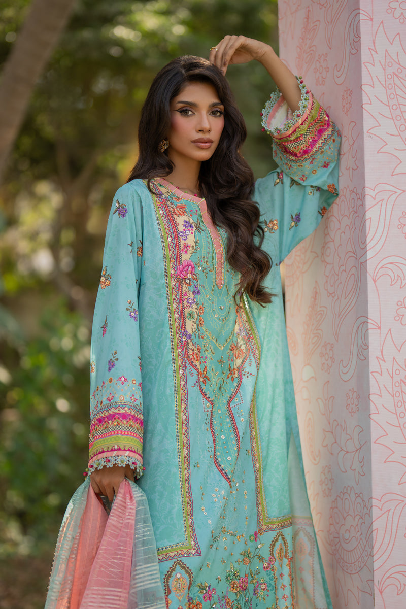 Luxe Silk By Qalamkar Embroidered Unstitched 3pcs