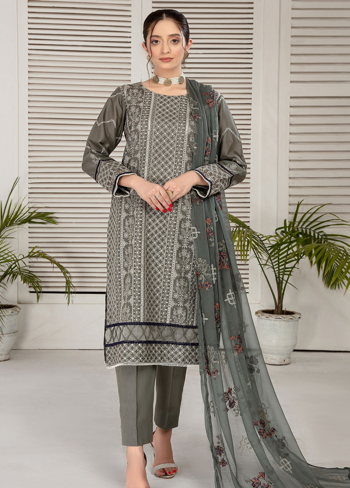 Sherine By Anaya Hoor Embroidered Lawn Unstitched 3pcs