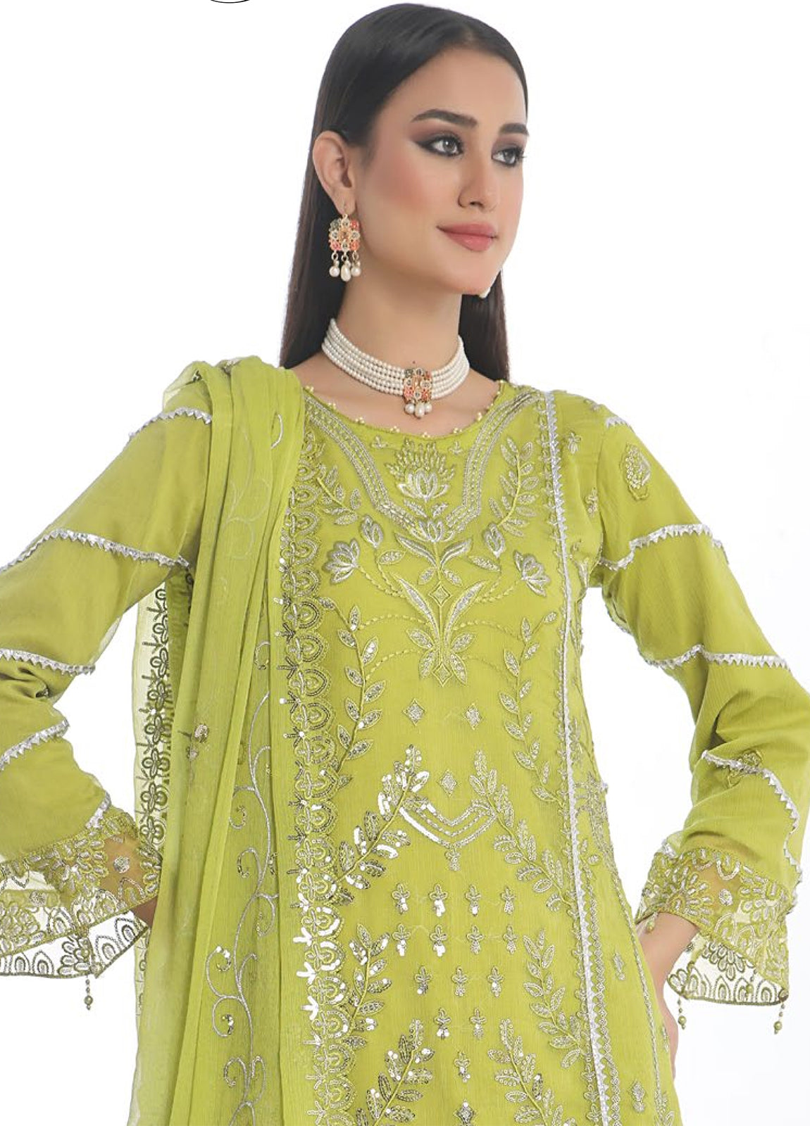 Chandni Raatein By Bin Khalid Embroidered Chiffon Unstitched 3pcs