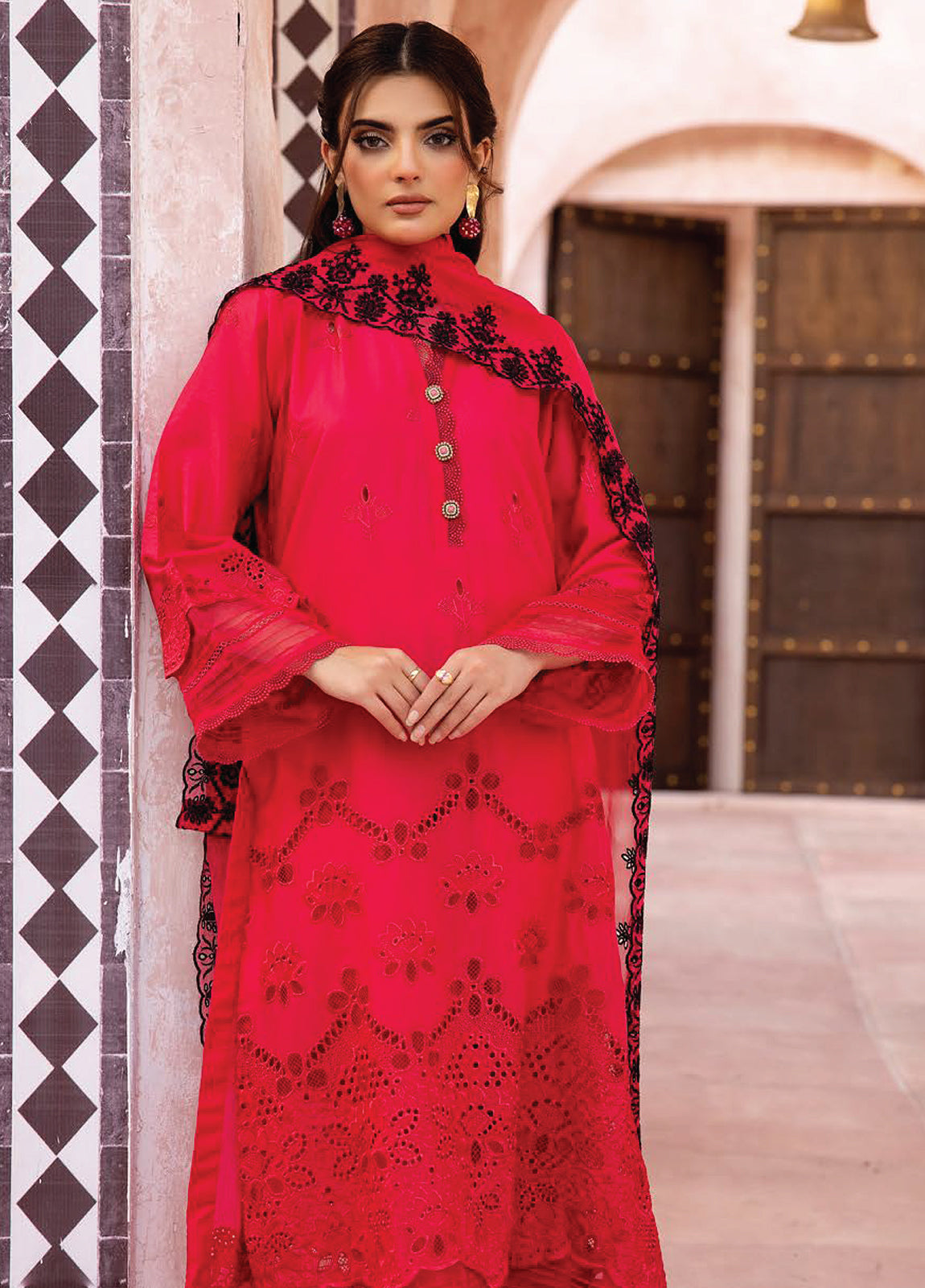 Mahrukh By Riaz Arts Embroidered Lawn 3pcs - Jotey