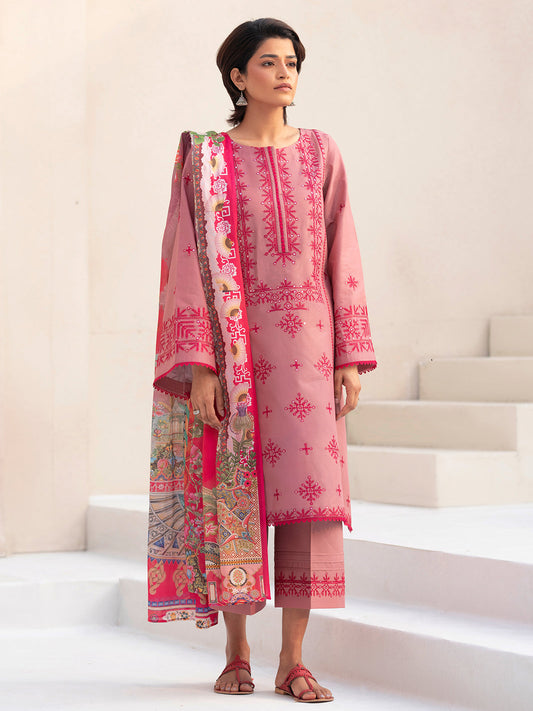 Bin Ilyas Summer Edit'25 Embroidered Lawn Unstitched 3pcs