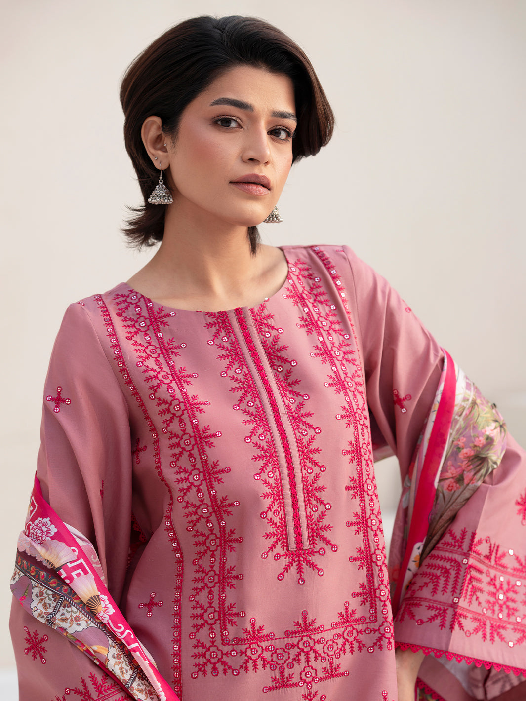 Bin Ilyas Summer Edit'25 Embroidered Lawn Unstitched 3pcs