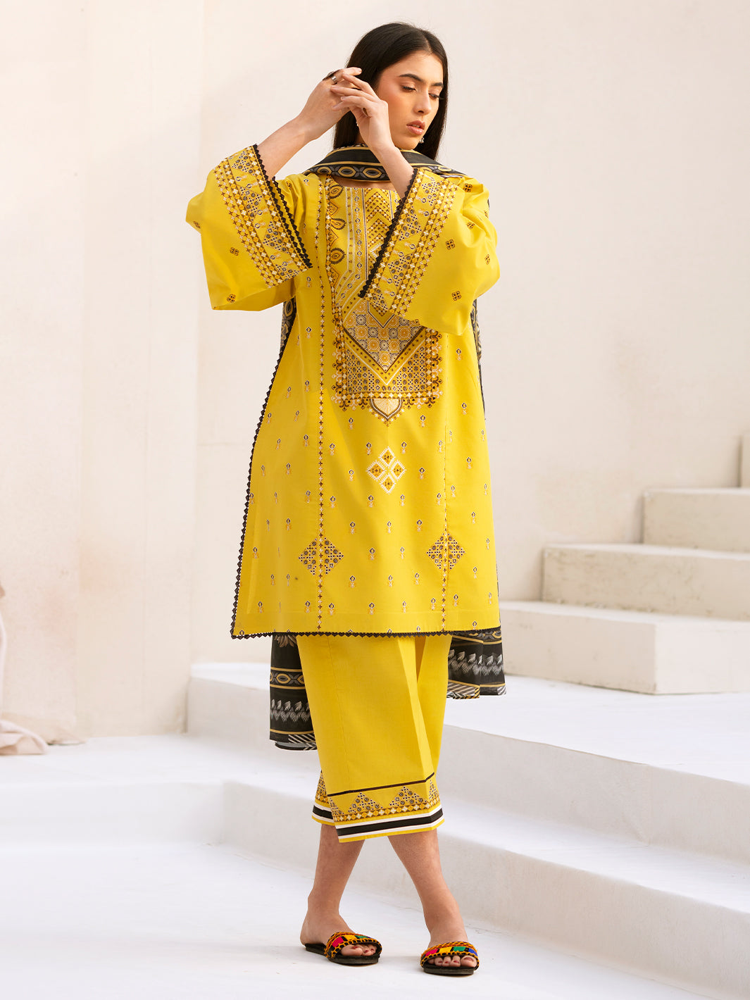 Bin Ilyas Summer Edit'25 Embroidered Lawn Unstitched 3pcs