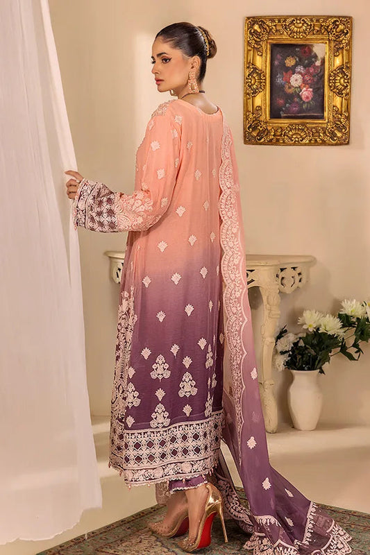 ZA Clothes Embroidered Chiffon Ready to wear 3pcs