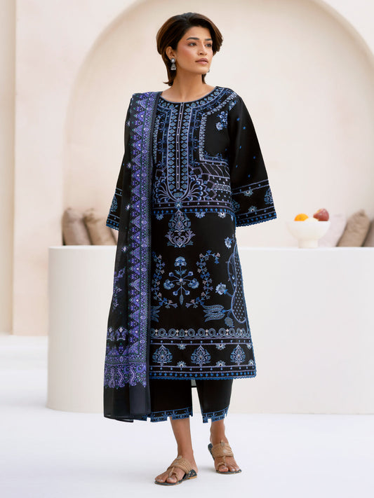 Bin Ilyas Summer Edit'25 Embroidered Lawn Unstitched 3pcs