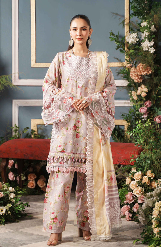 Printkari By Alzohaib Cutwork Embroidered Unstitched 3pcs