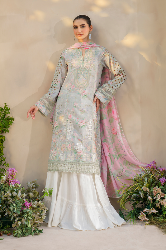 Iznik Festive Lawn Embroidered Unstitched 3pcs - Jotey