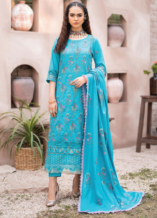 Anaya Hoor Festive Signature Embroidered Lawn 3pcs - Jotey