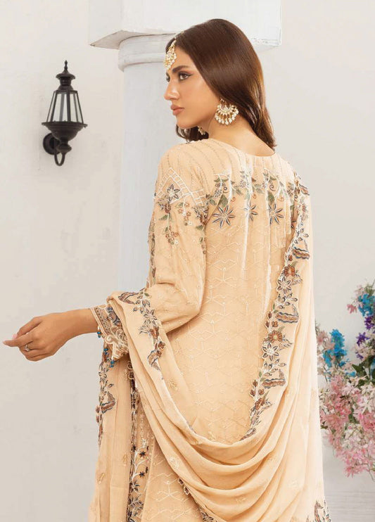 Areesha By Noori Luxury Chiffon Semi Stitched 3pcs - Jotey