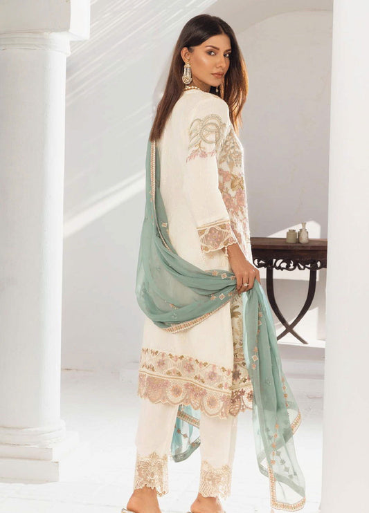 Areesha By Noori Luxury Chiffon Semi Stitched 3pcs - Jotey