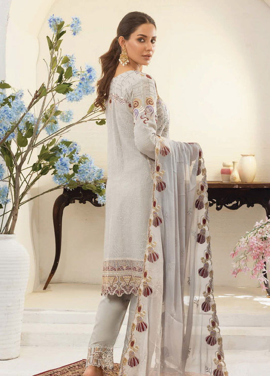 Areesha By Noori Luxury Chiffon Semi Stitched 3pcs - Jotey