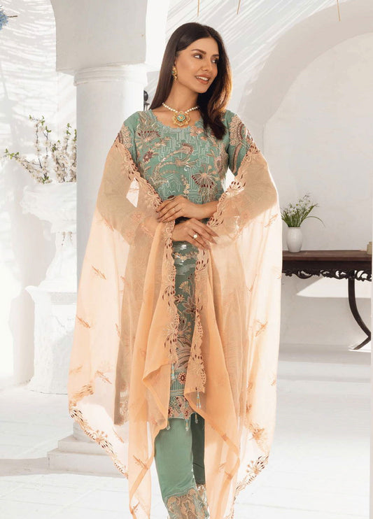 Areesha By Noori Luxury Chiffon Semi Stitched 3pcs - Jotey