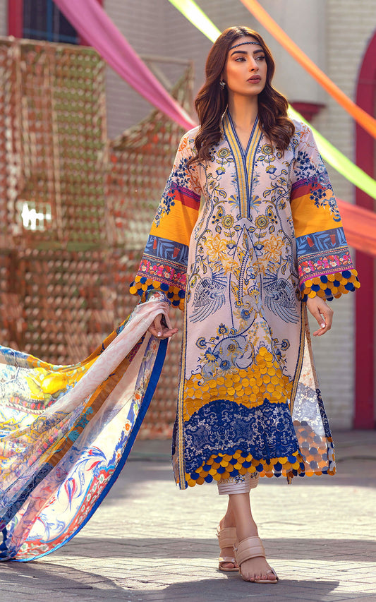 Asifa & Nabeel Lilibet Luxury Lawn 3Pcs - Jotey